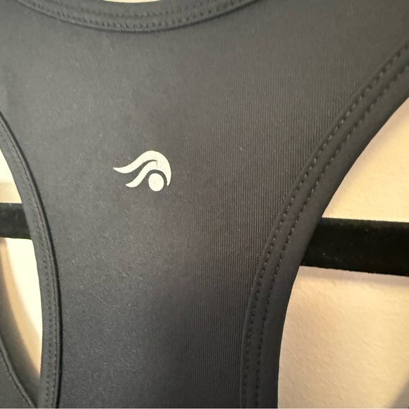 Ideology Black and Pink Sport Tank Top with Silver Leopard Design Size S - Picture 4 of 7